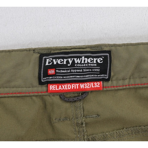 686 Everywhere Pants Mens 32x30 Green Relaxed Fit Stretch Chino Travel - Picture 7 of 13